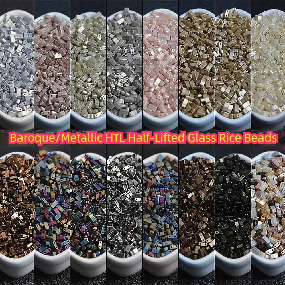 2.5X5mm Baroque Double-hole Half-lift Metal-color Electroplated Glass Rice Beads Handmade DIY Beaded Embroidery Weaving Material
2.5X5mm Baroque Double-hole Half-lift Metal-color Electroplated Glass Rice Beads Handmade DIY Beaded Embroidery Weaving Material