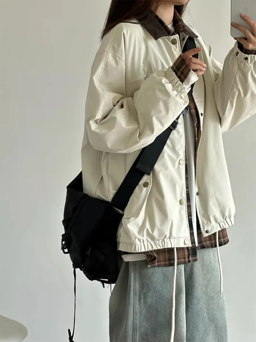Spring New Style Japanese Retro Color Block Workwear Collar Jacket Loose Unisex Student Fashionable Hunting Jacket
Spring New Style Japanese Retro Color Block Workwear Collar Jacket Loose Unisex Student Fashionable Hunting Jacket