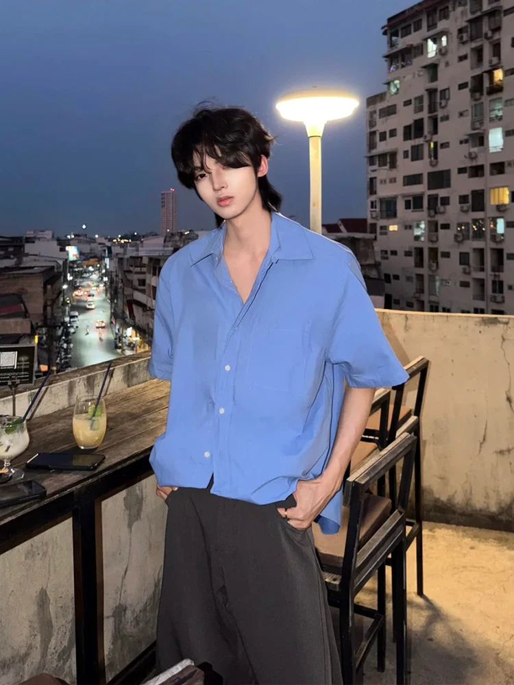 Klein Blue Ice Silk Short Sleeve Men's Shirt Summer Korean Style Casual High-End Feeling Half Sleeve Shirt Cotton Loose Fit
Klein Blue Ice Silk Short Sleeve Men's Shirt Summer Korean Style Casual High-End Feeling Half Sleeve Shirt Cotton Loose Fit