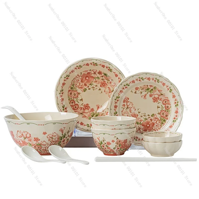 Home Bowl and Plate Set,High-Appearance Glazed Underglaze Ceramic Tableware,Fork and Spoon Included,Perfect Moving-In
Home Bowl and Plate Set,High-Appearance Glazed Underglaze Ceramic Tableware,Fork and Spoon Included,Perfect Moving-In