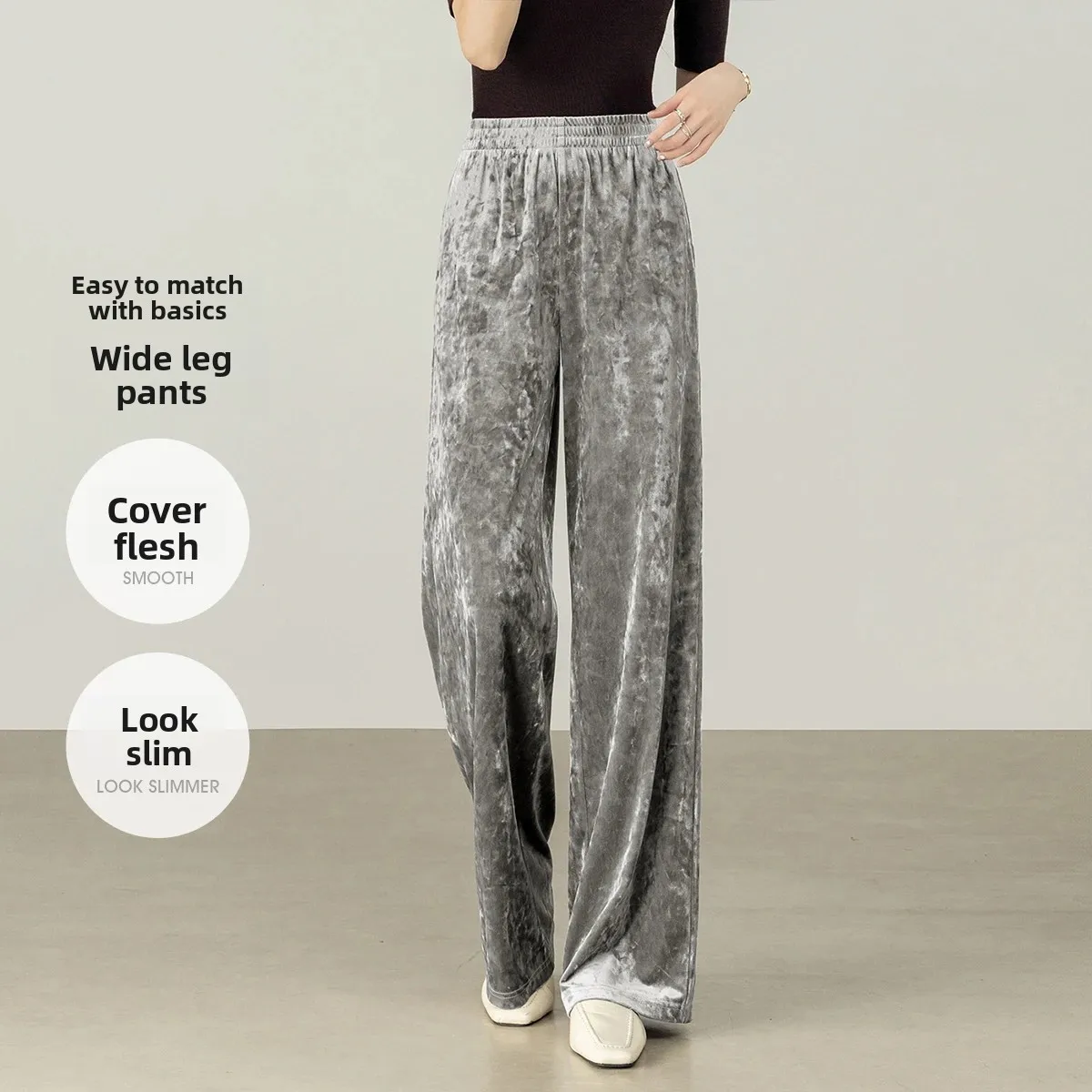 SENTUBILA Warm Velvet Casual Pants Women's Autumn Temperament Straight Trousers Solid Wide Leg Commuting Pants Female 153K80273
SENTUBILA Warm Velvet Casual Pants Women's Autumn Temperament Straight Trousers Solid Wide Leg Commuting Pants Female 153K80273