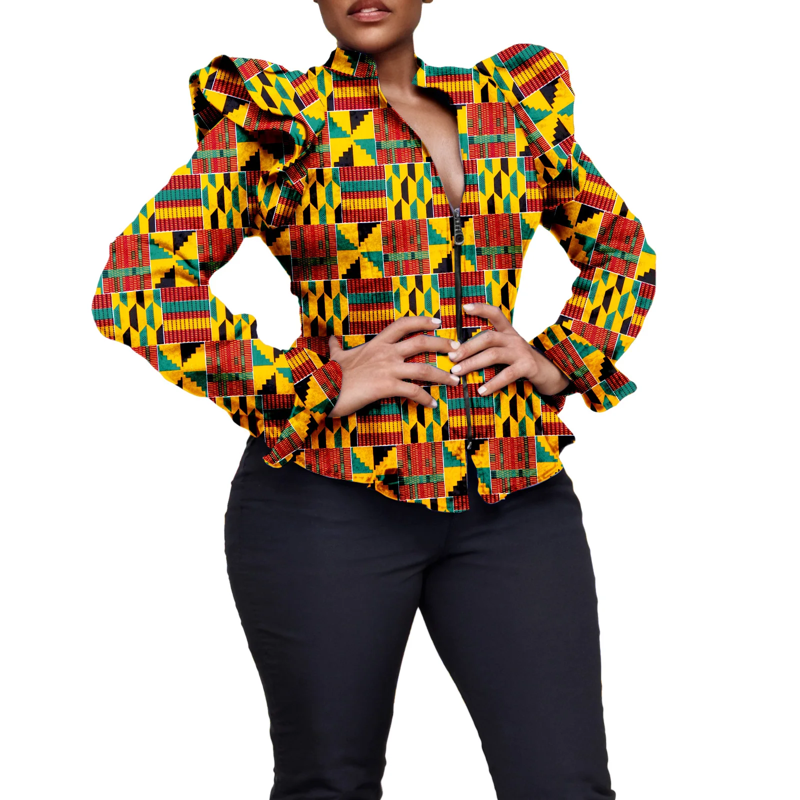 Африканские рубашки для женщин, хлопковый топ Dashiki, батик Kente, принт, длинный рукав, молния, Нигерия, блузка, наряд Анкары
Африканские рубашки для женщин, хлопковый топ Dashiki, батик Kente, принт, длинный рукав, молния, Нигерия, блузка, наряд Анкары