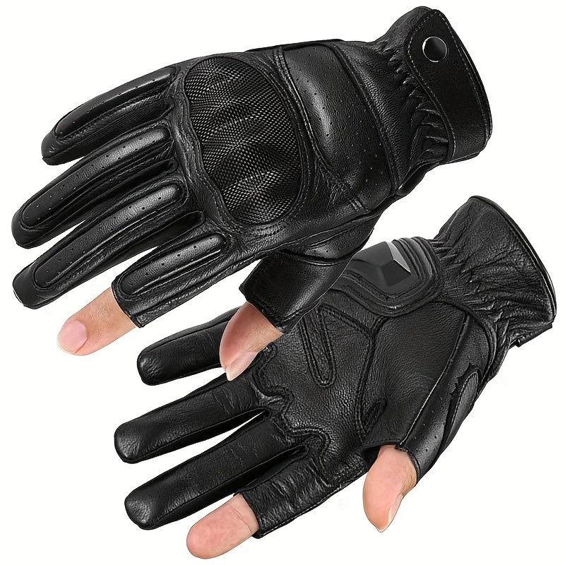 Machine Washable Goat Leather Motorcycle Gloves - Touchscreen Compatible, Lightweight & Breathable for Riding Comfort, Black
Machine Washable Goat Leather Motorcycle Gloves - Touchscreen Compatible, Lightweight & Breathable for Riding Comfort, Black
