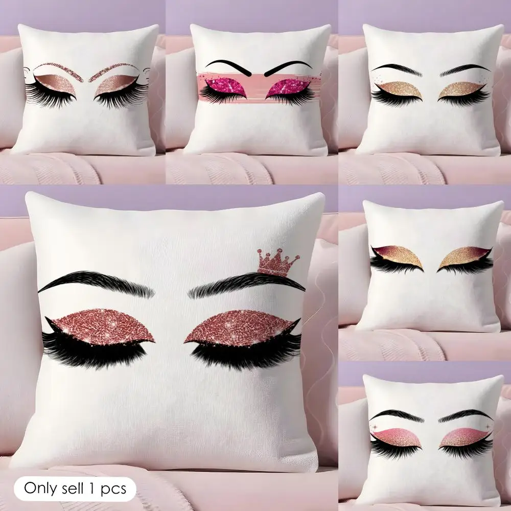 Sexy Women Eyelash Cushion Cover Short Plush Soft Double-Sided Printing Pillow Case Cozy Sofa Bedroom Home Decor Gift
Sexy Women Eyelash Cushion Cover Short Plush Soft Double-Sided Printing Pillow Case Cozy Sofa Bedroom Home Decor Gift