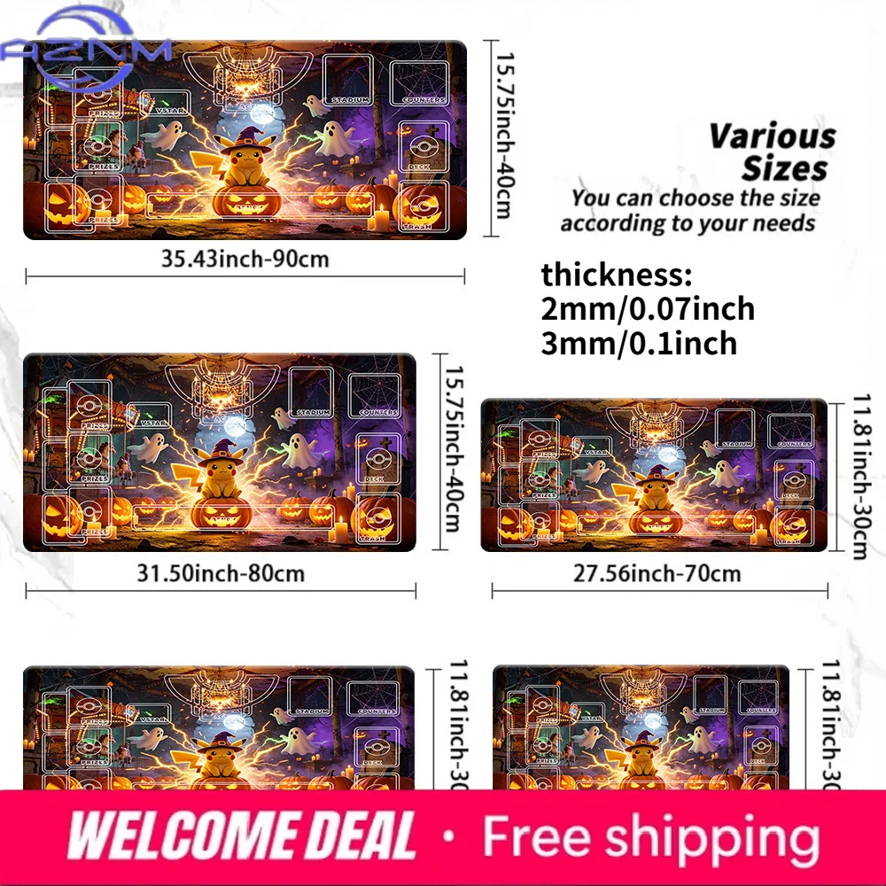 Pikachu Halloween Witch TCG Playmat Card Game Mat Desk Pad Large Mouse Pad Multiple Sizes Non-slip
Pikachu Halloween Witch TCG Playmat Card Game Mat Desk Pad Large Mouse Pad Multiple Sizes Non-slip