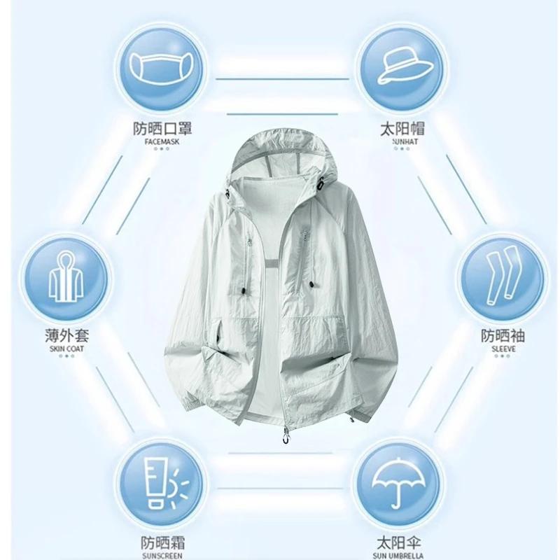 UPF 50+ Sun Protection Clothes Men Women Summer Quick-Drying Hooded Skin Jacket Anti-UV Lightweight Fishing Cycling Hiking Coats
UPF 50+ Sun Protection Clothes Men Women Summer Quick-Drying Hooded Skin Jacket Anti-UV Lightweight Fishing Cycling Hiking Coats