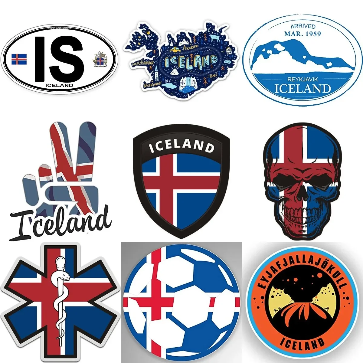 Iceland IS Flag Map Creative PVC Stickers Accessories for Decorate Wall Room Fridge Car Bicycle Helmet Camper Bumper Decal
Iceland IS Flag Map Creative PVC Stickers Accessories for Decorate Wall Room Fridge Car Bicycle Helmet Camper Bumper Decal