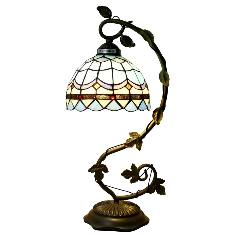 Lamps Bedside Table Lamp Morning Glory Flowers Curved Style Stained Glass Table Lamp with Metal Leaf Decor
Lamps Bedside Table Lamp Morning Glory Flowers Curved Style Stained Glass Table Lamp with Metal Leaf Decor
