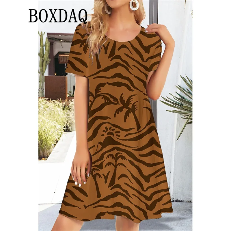 Spring Summer 2025 New Women Dress Short Sleeve Loose A-Line Dress Vintage Striped Print O Neck Casual Mini Dress Femme Sundress
Spring Summer 2025 New Women Dress Short Sleeve Loose A-Line Dress Vintage Striped Print O Neck Casual Mini Dress Femme Sundress