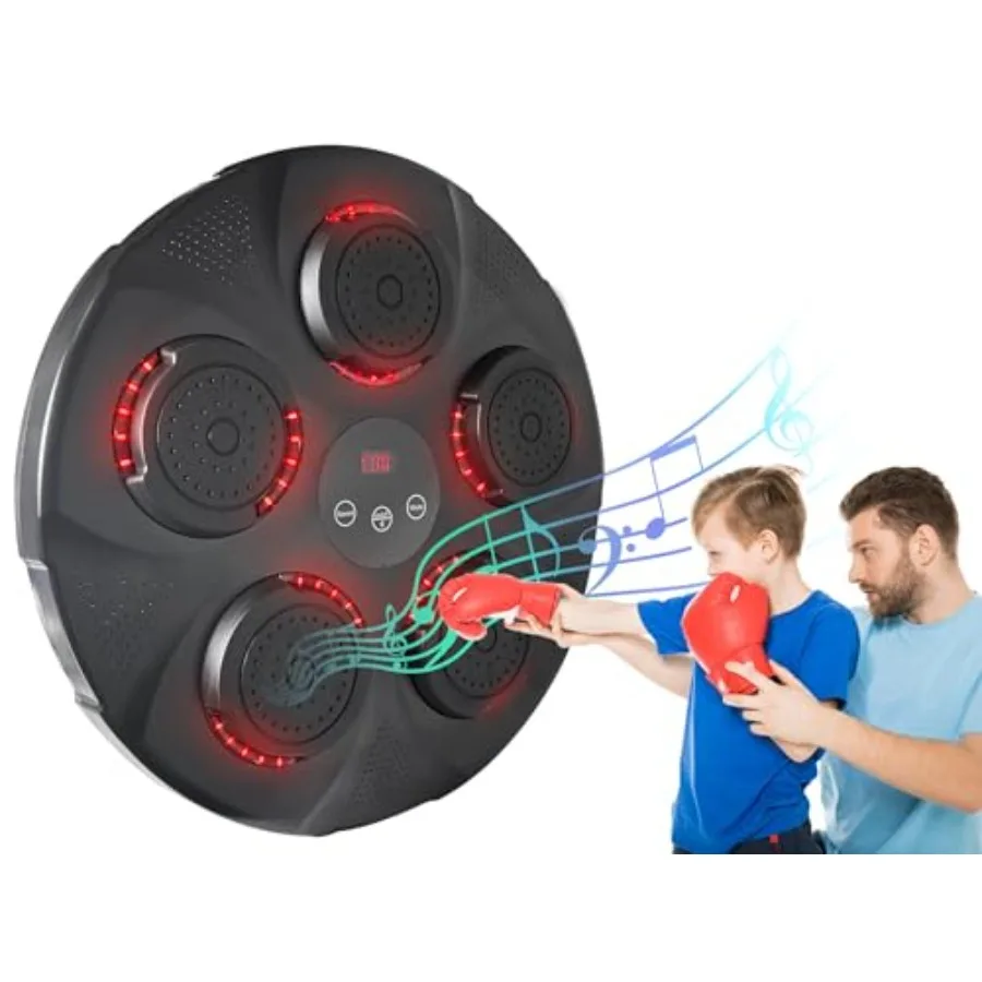 Настенный музыкальный боксерский тренажер с красной световой подсветкой для тренировки концентрации и ловкости, компактный и прочный, с боксерскими перчатками
Настенный музыкальный боксерский тренажер с красной световой подсветкой для тренировки концентрации и ловкости, компактный и прочный, с боксерскими перчатками