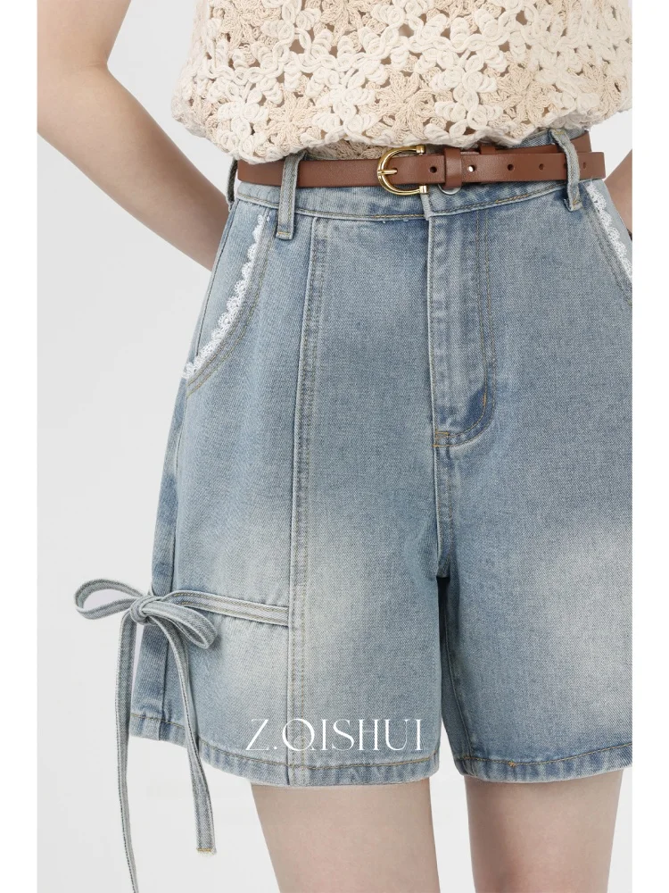 Blue Wide Leg Denim Jeans Women's High Waist Tie Design Summer New Sle Zhang Qingui Time Film Ladies Faion orts
Blue Wide Leg Denim Jeans Women's High Waist Tie Design Summer New Sle Zhang Qingui Time Film Ladies Faion orts