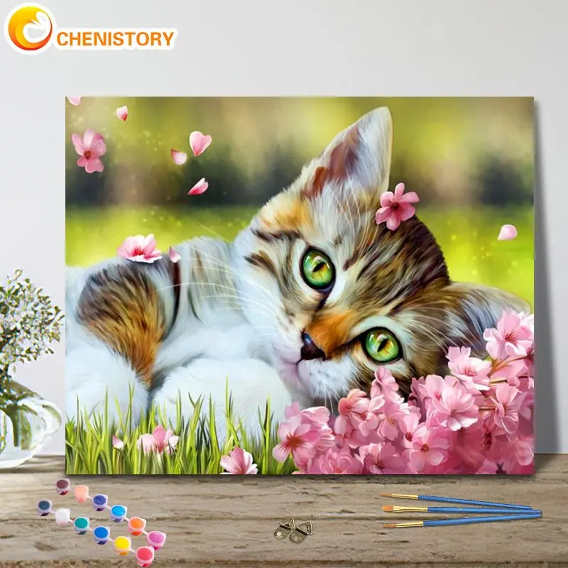 CHENISTORY Acrylic Paint By Numbers Cute Cat Animal Kits Painting By Number Drawing On Canvas Handpainted Art Gift Home Decor
CHENISTORY Acrylic Paint By Numbers Cute Cat Animal Kits Painting By Number Drawing On Canvas Handpainted Art Gift Home Decor