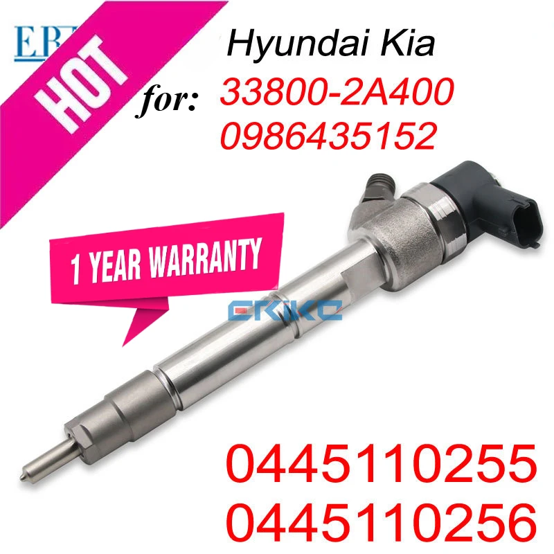 0445110255 0445110256 Diesel Fuel Injector 0986435152 Sprayer for Hyundai Kia 33800-2A400 338002A400
0445110255 0445110256 Diesel Fuel Injector 0986435152 Sprayer for Hyundai Kia 33800-2A400 338002A400