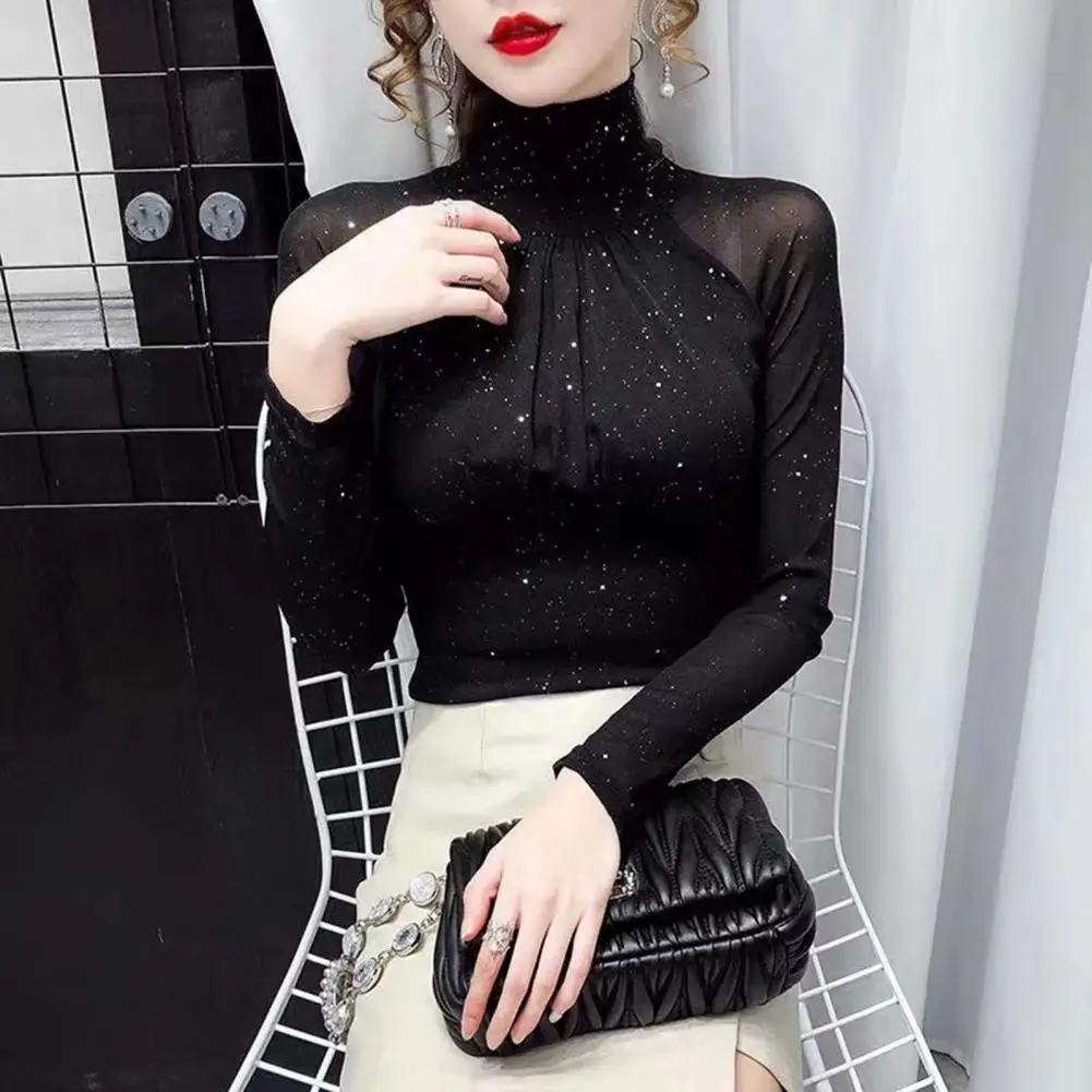 Women Long Sleeve Base Shirt Elegant Vintage Pleated Mock Turtleneck Long Sleeves Top for Women Slim Fit Soft Stretch Ladies
Women Long Sleeve Base Shirt Elegant Vintage Pleated Mock Turtleneck Long Sleeves Top for Women Slim Fit Soft Stretch Ladies