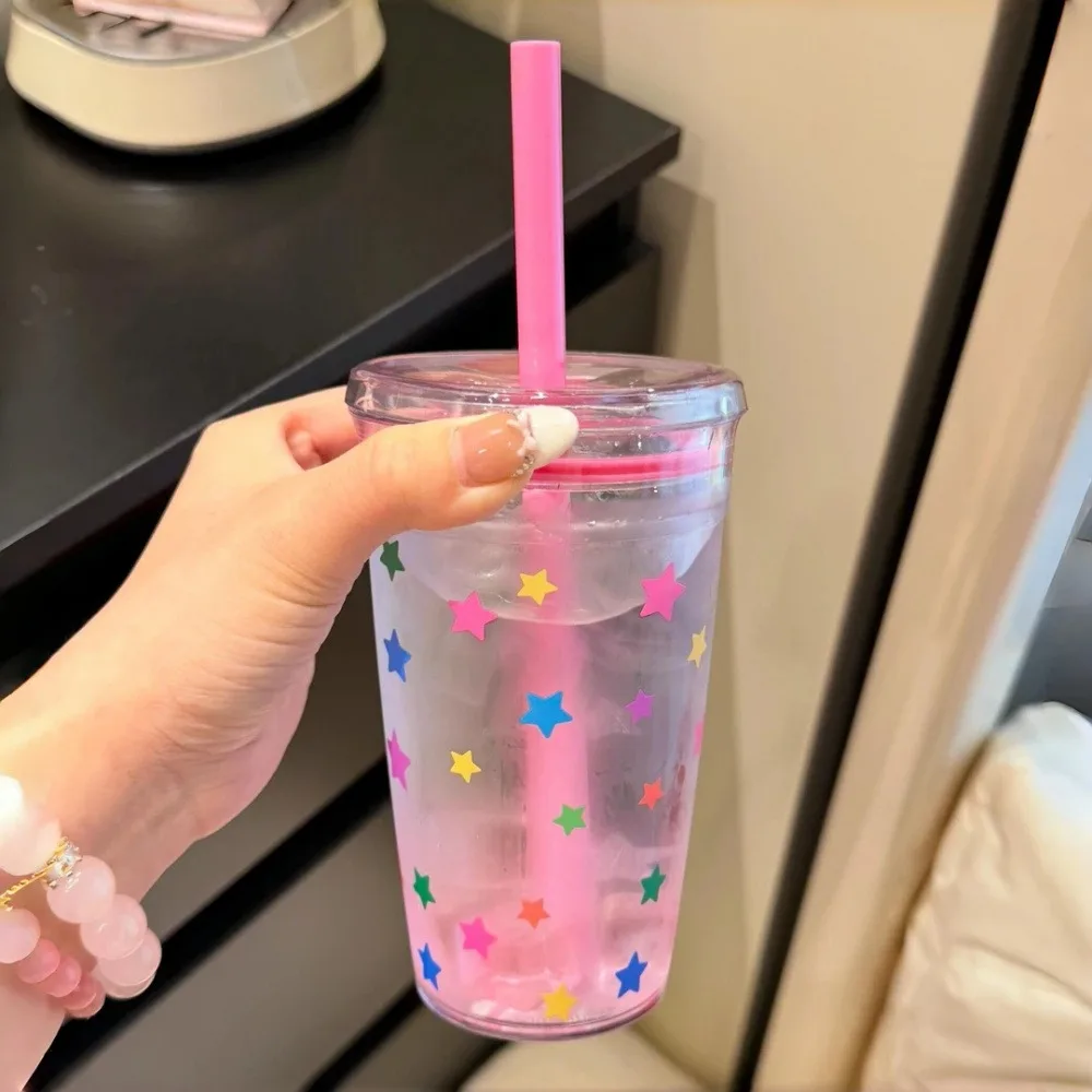 450ml Cute Star Water Bottle With Straw Tritan Kawaii Iced Coffee Juice Milk Tea Cup Tumbler Drinking Bottle For Woman Girls
450ml Cute Star Water Bottle With Straw Tritan Kawaii Iced Coffee Juice Milk Tea Cup Tumbler Drinking Bottle For Woman Girls
