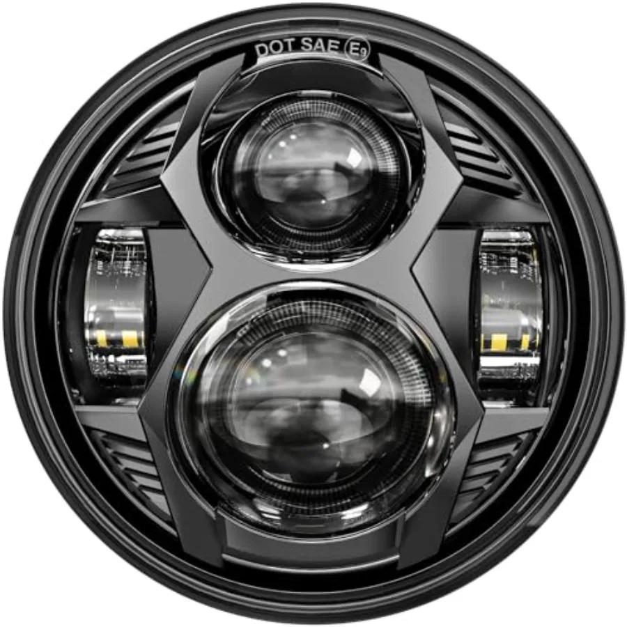 5.75 Inch Round Led Headlight 51W 5-3/4" Headlight Compatible with Dyna Sportster Iron 883 Street Rod Street Bob Softail Deuce
5.75 Inch Round Led Headlight 51W 5-3/4" Headlight Compatible with Dyna Sportster Iron 883 Street Rod Street Bob Softail Deuce