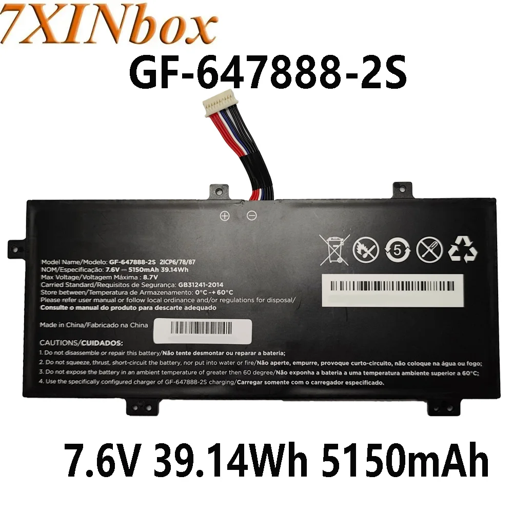 7XINbox GF-647888-2S 7.6V 39.14Wh 5150mAh Laptop Battery For Positivo NV-647888-2S NV-647888 GF-647888 647888-2S series
7XINbox GF-647888-2S 7.6V 39.14Wh 5150mAh Laptop Battery For Positivo NV-647888-2S NV-647888 GF-647888 647888-2S series