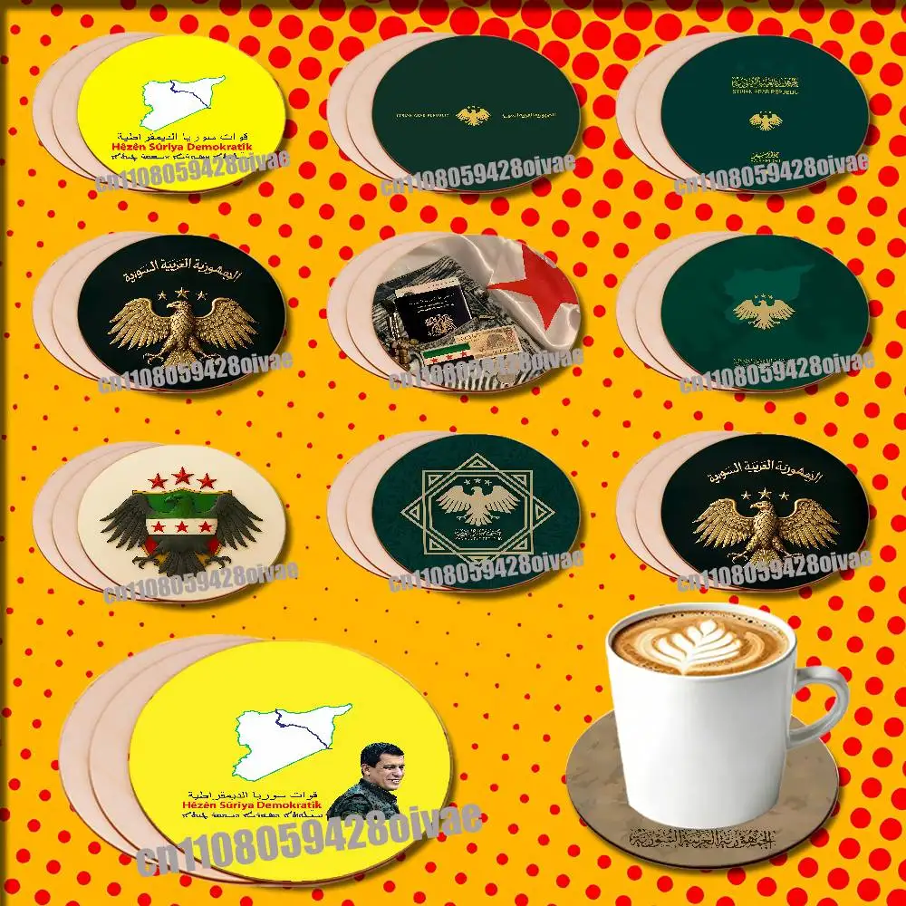 Syria Syrian Democratic Forces Flag For Water Coffee Tea Coaster Cup Glass Mat 10CM Wood Round Dining desk Decoration
Syria Syrian Democratic Forces Flag For Water Coffee Tea Coaster Cup Glass Mat 10CM Wood Round Dining desk Decoration