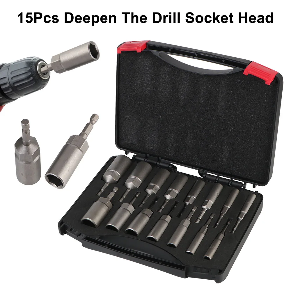 Portable Removal Tool Auto Accessories Car Repair Tools Deepen The Drill Socket Head Universal 15PCS/Set Socket Wrench Bar
Portable Removal Tool Auto Accessories Car Repair Tools Deepen The Drill Socket Head Universal 15PCS/Set Socket Wrench Bar
