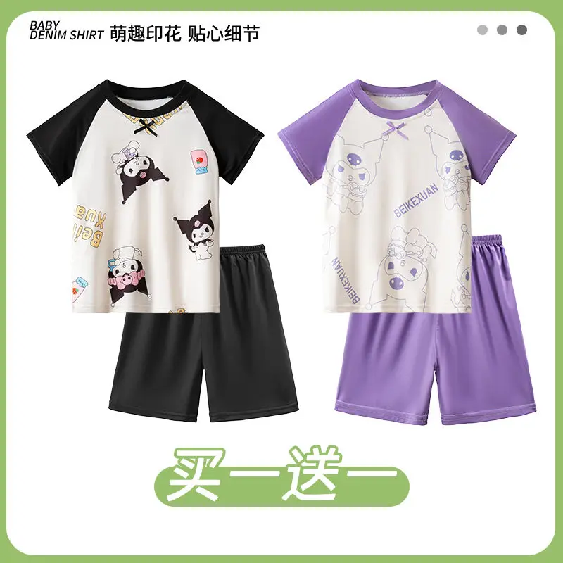 2pcs Cinnamoroll My Melody Anime Kawaii Sanrio Baby Clothes Pajamas Summer Cute Kuromi Short Sleeved Shirt Pants Gifts for Kids
2pcs Cinnamoroll My Melody Anime Kawaii Sanrio Baby Clothes Pajamas Summer Cute Kuromi Short Sleeved Shirt Pants Gifts for Kids