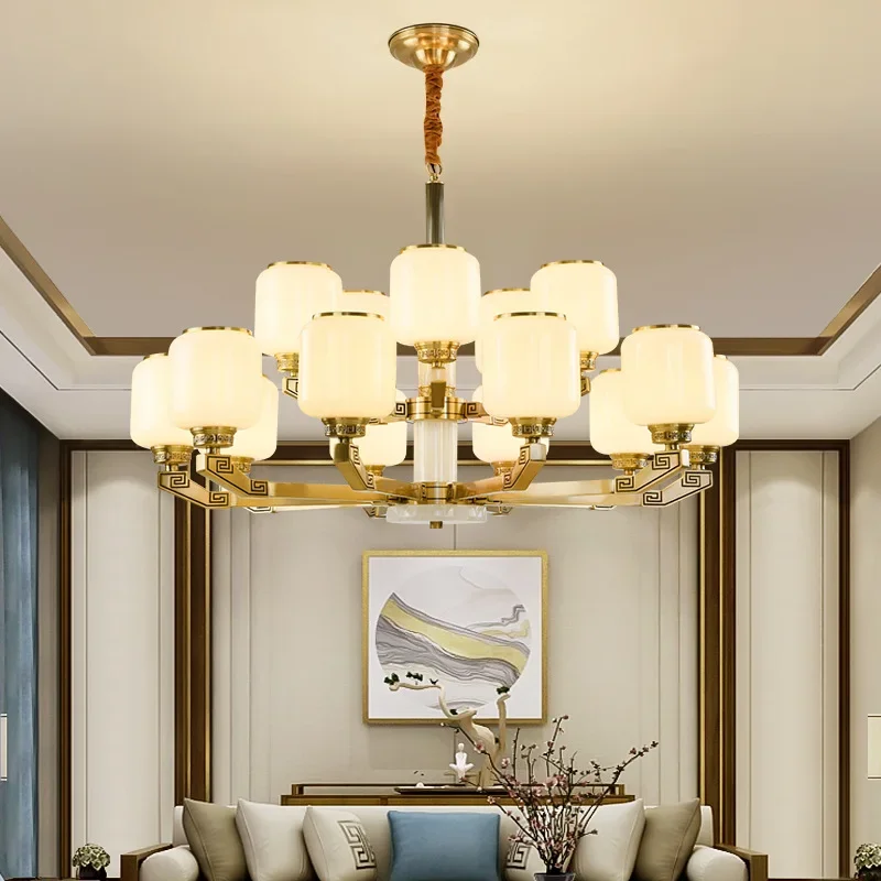 New Chinese chandelier all copper living room dining room bedroom modern style
New Chinese chandelier all copper living room dining room bedroom modern style