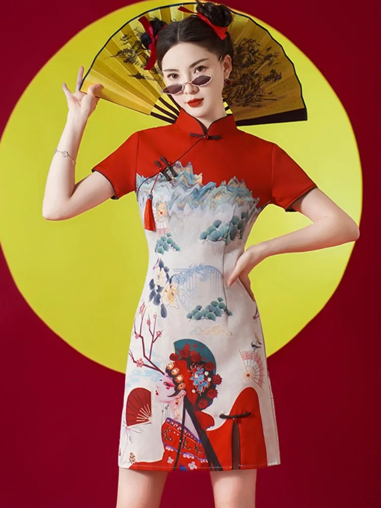 Летняя красная молодежная футболка в китайском национальном стиле, модная, из хлопка, с низким вырезом, для повседневной носки
Летняя красная молодежная футболка в китайском национальном стиле, модная, из хлопка, с низким вырезом, для повседневной носки