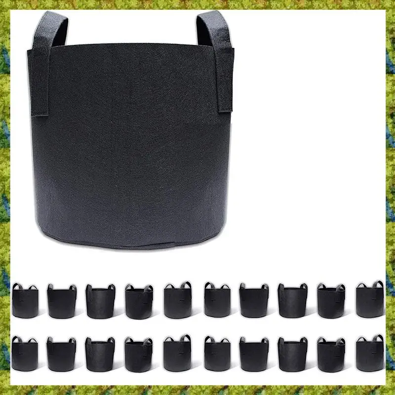 UISN 20-Pack 2 Gallon Grow Bags, Fabric Pots Container Aeration Fabric Pots With Handles, Pot For Plants
UISN 20-Pack 2 Gallon Grow Bags, Fabric Pots Container Aeration Fabric Pots With Handles, Pot For Plants