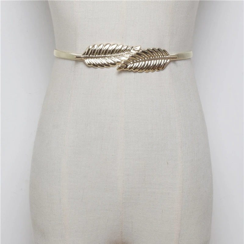 Metal Leaf Pair Buckle Women's Waist Chain Fashion Elastic Spring Thin Belt Prom Dresses Coat Decorative Belt Luxury Chain Belt
Metal Leaf Pair Buckle Women's Waist Chain Fashion Elastic Spring Thin Belt Prom Dresses Coat Decorative Belt Luxury Chain Belt