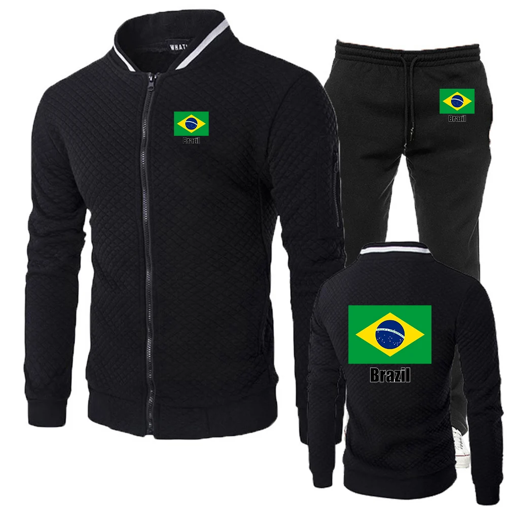 2026 Brazil Flag Spring And Autumn Men's New Football Team Print Zipper Casual Sweatshirt + Long Pant Daily Harajuku Suit
2026 Brazil Flag Spring And Autumn Men's New Football Team Print Zipper Casual Sweatshirt + Long Pant Daily Harajuku Suit