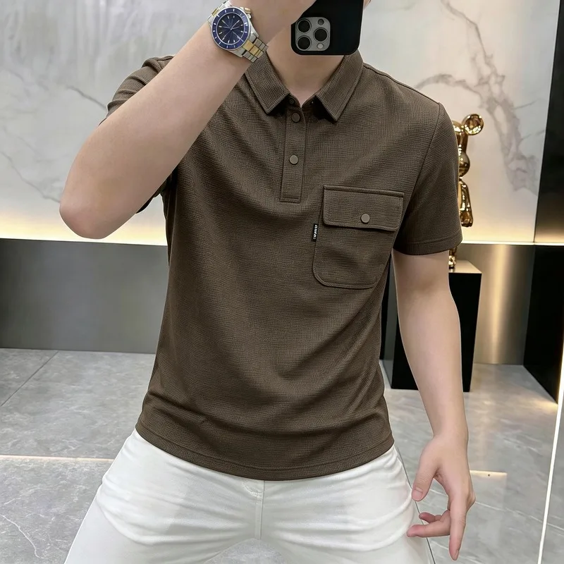 High Quality Summer Business Casual Polo Shirt for Men Solid Color Short Sleeve Collar T-shirts Formal Social Polos Men Clothing
High Quality Summer Business Casual Polo Shirt for Men Solid Color Short Sleeve Collar T-shirts Formal Social Polos Men Clothing