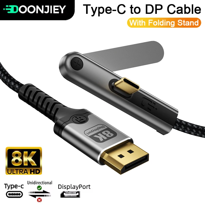 DOONJIEY USB C to DisplayPort 1.4 Cable 8K@60Hz Type C to DP Mobile Phone Holder Video Cord For Thunderbolt 4/3 Laptop Projector
DOONJIEY USB C to DisplayPort 1.4 Cable 8K@60Hz Type C to DP Mobile Phone Holder Video Cord For Thunderbolt 4/3 Laptop Projector