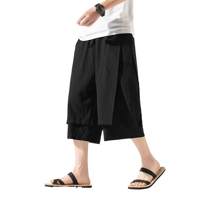 Plus Size M-8XL Wide Leg Pants Mens Thin Cotton Linen Solid Patchwork Pants Elastic Waist Calf-Length Trousers Summer Clothes
Plus Size M-8XL Wide Leg Pants Mens Thin Cotton Linen Solid Patchwork Pants Elastic Waist Calf-Length Trousers Summer Clothes