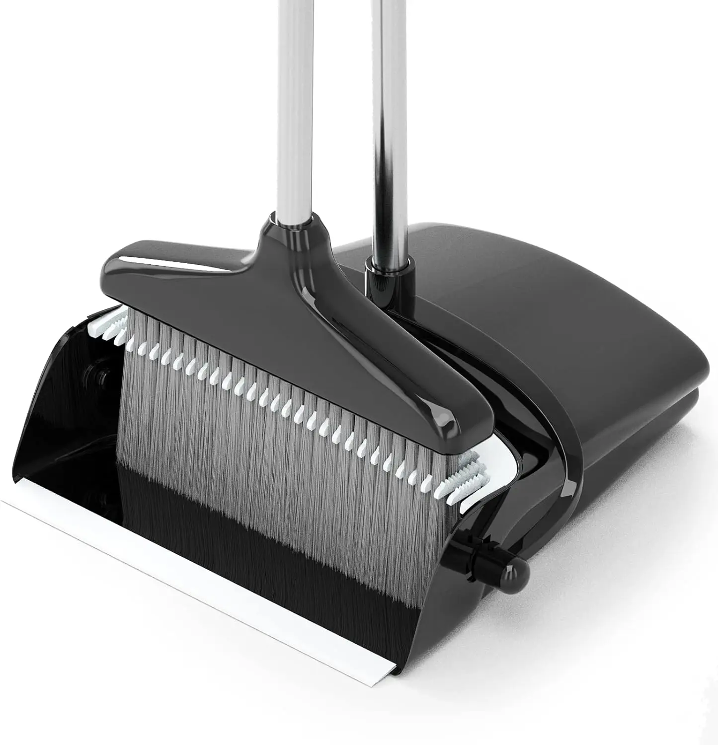 54" Long Handle Broom and Dustpan Set, Household Cleaning Combo for Home Office Kitchen, Black/Grey
54" Long Handle Broom and Dustpan Set, Household Cleaning Combo for Home Office Kitchen, Black/Grey