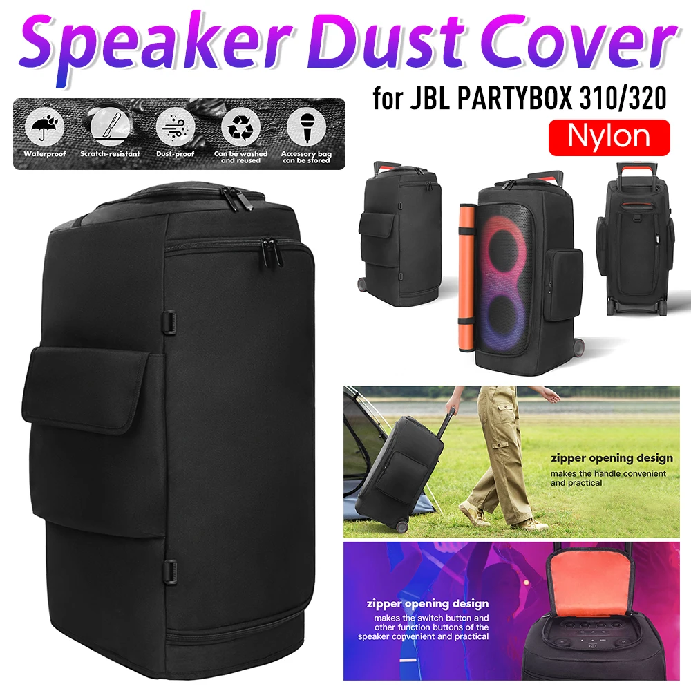 Speaker Dust Cover with Mic Pocket Portable Speaker Dust Case Anti-Slip Padded Speaker Protective Cover for JBL PARTYBOX 310/320
Speaker Dust Cover with Mic Pocket Portable Speaker Dust Case Anti-Slip Padded Speaker Protective Cover for JBL PARTYBOX 310/320