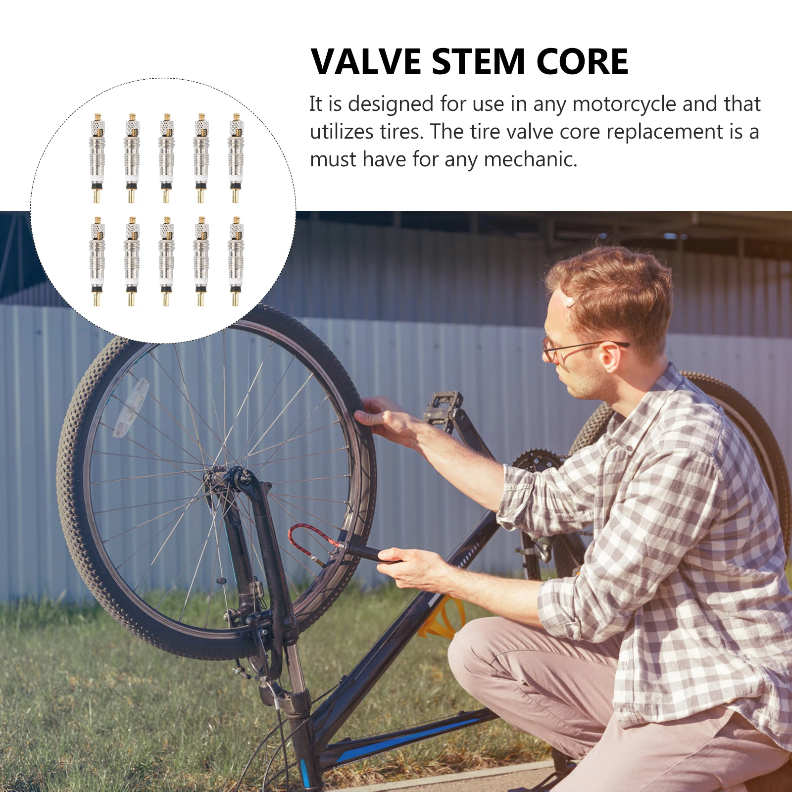 10pcs Motorcycle Replacement Tire Stem Core Heavy Duty Seal Core For Bike Tire Repair 300 Psi Pressure Resistant 
10pcs Motorcycle Replacement Tire Stem Core Heavy Duty Seal Core For Bike Tire Repair 300 Psi Pressure Resistant