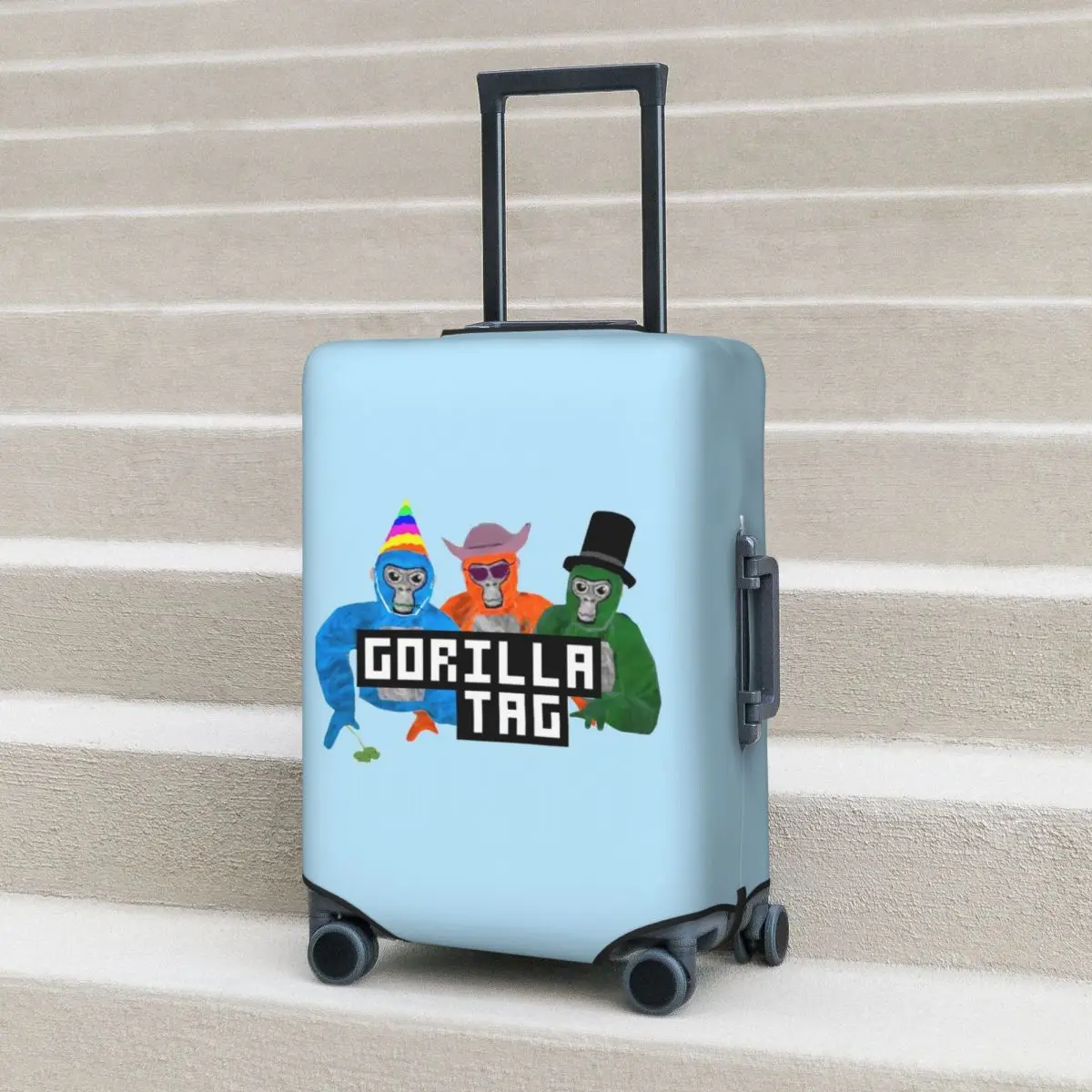 Gorilla Tag Party Hat Gorilla Tag Merch Чехол для чемодана Эластичные защитные чехлы для дорожного багажа для 18-32 дюймов 
Gorilla Tag Party Hat Gorilla Tag Merch Чехол для чемодана Эластичные защитные чехлы для дорожного багажа для 18-32 дюймов