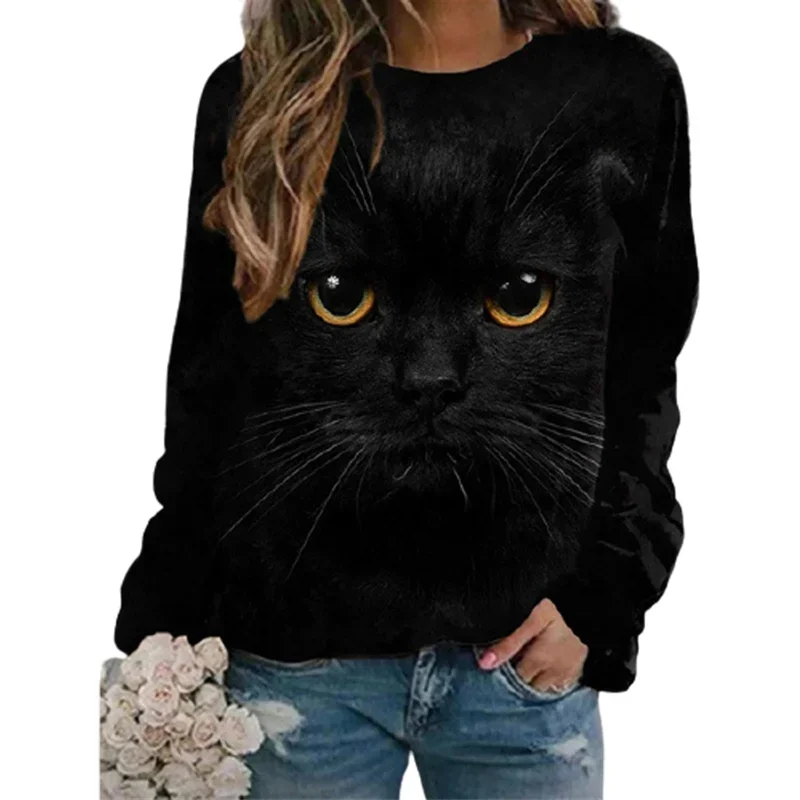 New 2025 New Spring and Autumn Women's Pullover Loose Plus Size Blouse 3D Cartoon Cat Print Casual O-Neck Long-Sleeved T-Shirt
New 2025 New Spring and Autumn Women's Pullover Loose Plus Size Blouse 3D Cartoon Cat Print Casual O-Neck Long-Sleeved T-Shirt