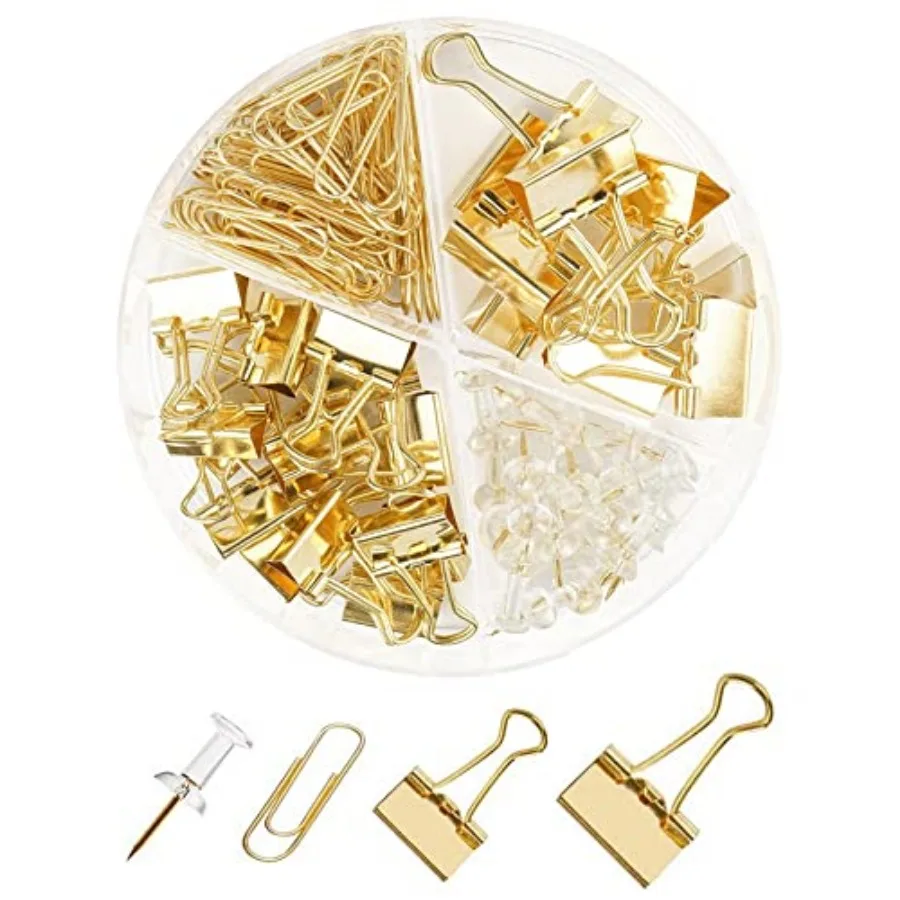 Paper Binder and Clips Set, Metal Assorted Sized Binders with Push Pins, Cute Office Supplies, Teacher Desk Must Haves, Desk Ac
Paper Binder and Clips Set, Metal Assorted Sized Binders with Push Pins, Cute Office Supplies, Teacher Desk Must Haves, Desk Ac