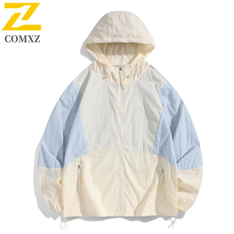 Summer Ice Silk Sunscreen Jacket Men's Harajuku UV Ultra-thin Breathable Splicing Hooded Coat Fishing Camping Skin Windbreaker
Summer Ice Silk Sunscreen Jacket Men's Harajuku UV Ultra-thin Breathable Splicing Hooded Coat Fishing Camping Skin Windbreaker