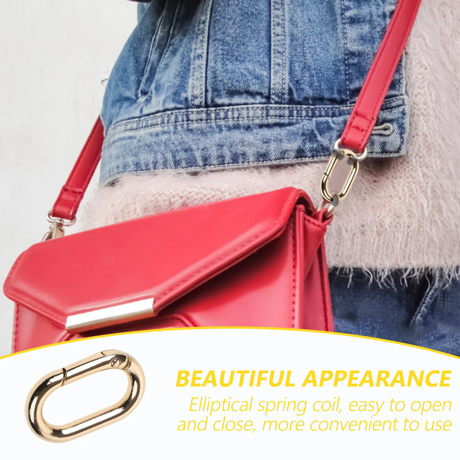 10pcs Metal Spring Clasp Oval Snap Clip Hook For Diy Craft Keyring Bag Purse Hardware Replacement Connector Buckle Accessory
10pcs Metal Spring Clasp Oval Snap Clip Hook For Diy Craft Keyring Bag Purse Hardware Replacement Connector Buckle Accessory