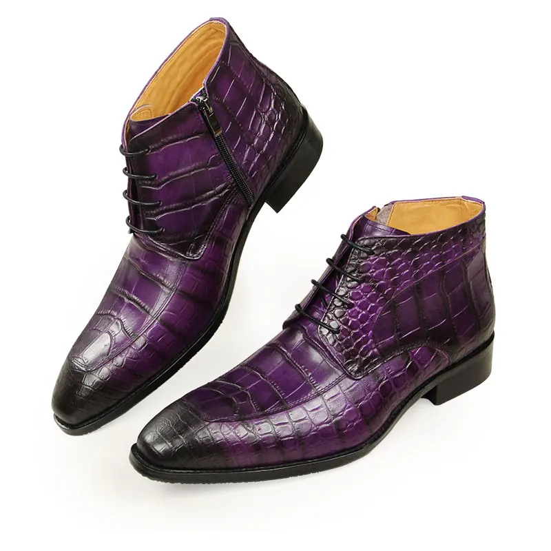 New Fashion Ankle Boots Pure Cowhide Leather Skin Printed Lace Up Pure Handmade Casual Sapato Social Masculino Classic Male Boot
New Fashion Ankle Boots Pure Cowhide Leather Skin Printed Lace Up Pure Handmade Casual Sapato Social Masculino Classic Male Boot