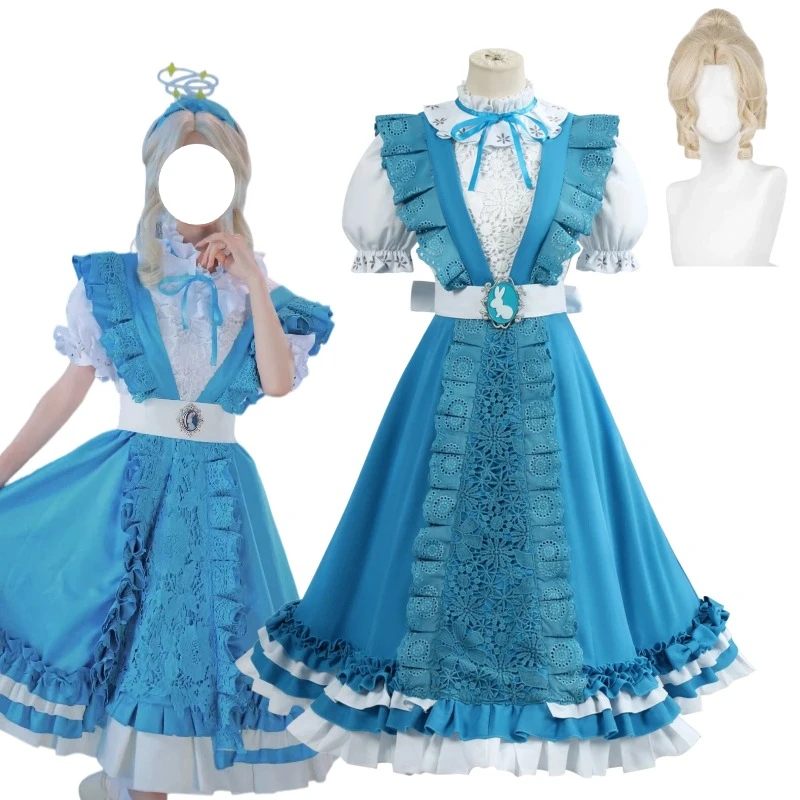 Alice Cosplay Game Identity Ⅴ Reporter Costume Blue Lolita Medieval Princess Dress with Wig Full Set Role Play Outfit for Women
Alice Cosplay Game Identity Ⅴ Reporter Costume Blue Lolita Medieval Princess Dress with Wig Full Set Role Play Outfit for Women