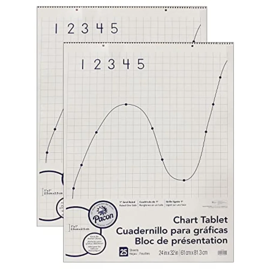 Easel Pad 24" x 32" Grid Lined 25 Sheets/Pad 2 Pads/Bundle PAC74700-2
Easel Pad 24" x 32" Grid Lined 25 Sheets/Pad 2 Pads/Bundle PAC74700-2