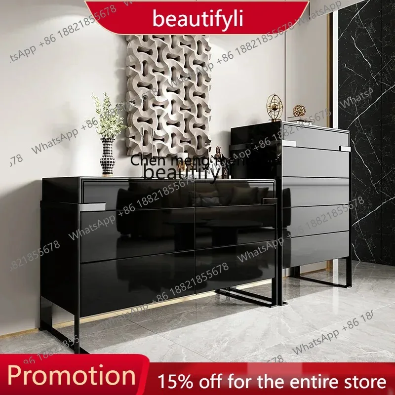 A Italian light luxury modern minimalist drawer chest simple entrance bedroom light luxury bedside decorative cabinetSS 8617 s
A Italian light luxury modern minimalist drawer chest simple entrance bedroom light luxury bedside decorative cabinetSS 8617 s