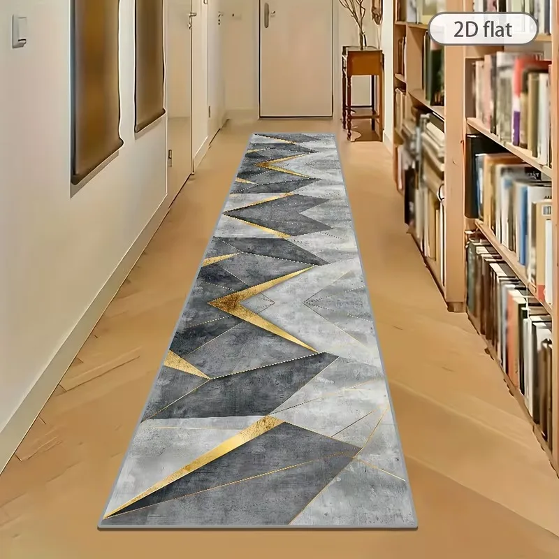VIKAMA Luxury Geometric Runner Rug Washable Non Slip Grey Gold Hallway Kitchen Bedroom Floor Carpet Mat Home Decor
VIKAMA Luxury Geometric Runner Rug Washable Non Slip Grey Gold Hallway Kitchen Bedroom Floor Carpet Mat Home Decor