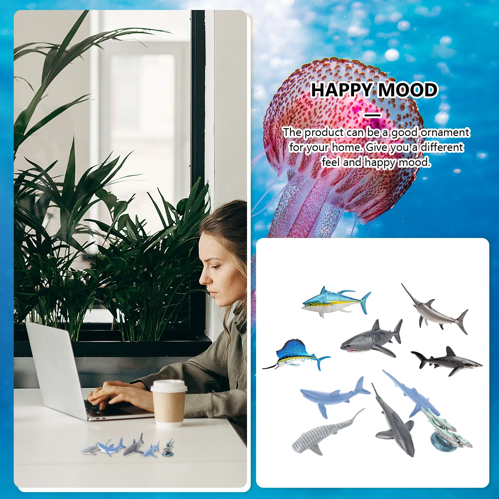 10Pcs Marine Animals Plastic Simulation Set Creative Ocean Creatures Ornament Children Kids Educational Desktop Decoration
10Pcs Marine Animals Plastic Simulation Set Creative Ocean Creatures Ornament Children Kids Educational Desktop Decoration