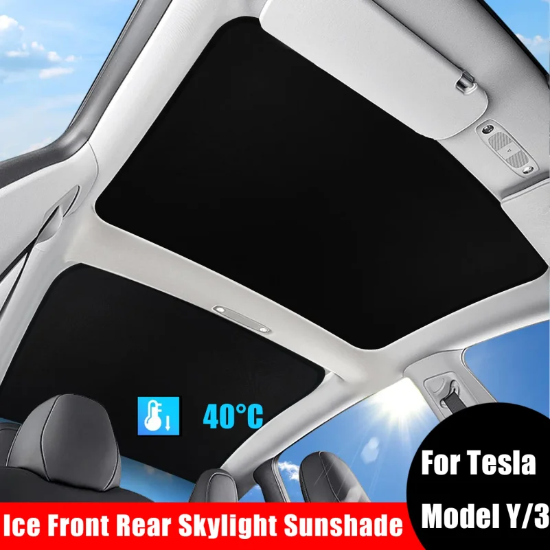Sunshades For Tesla Model 3 Sunroof Highland 2025 Model Y 2020-25 Ice Cloth Buckle Sun Pare Glass Front Rear Skylight Accessory
Sunshades For Tesla Model 3 Sunroof Highland 2025 Model Y 2020-25 Ice Cloth Buckle Sun Pare Glass Front Rear Skylight Accessory