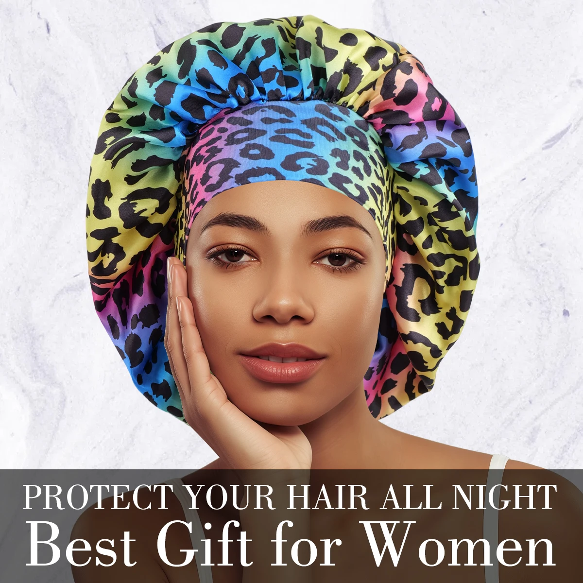 Luxurious Women's Satin Sleep Bonnet All-Over Leopard Print Nightcap for Hair Care And Fashion Style
Luxurious Women's Satin Sleep Bonnet All-Over Leopard Print Nightcap for Hair Care And Fashion Style