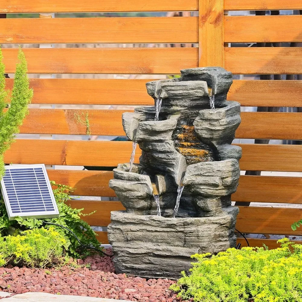 6 Tier Cascading Rock Solar Water Fountain Outdoor Garden Waterfall Decor for Garden Porch and Home Art Decor Outdoor Fountain
6 Tier Cascading Rock Solar Water Fountain Outdoor Garden Waterfall Decor for Garden Porch and Home Art Decor Outdoor Fountain