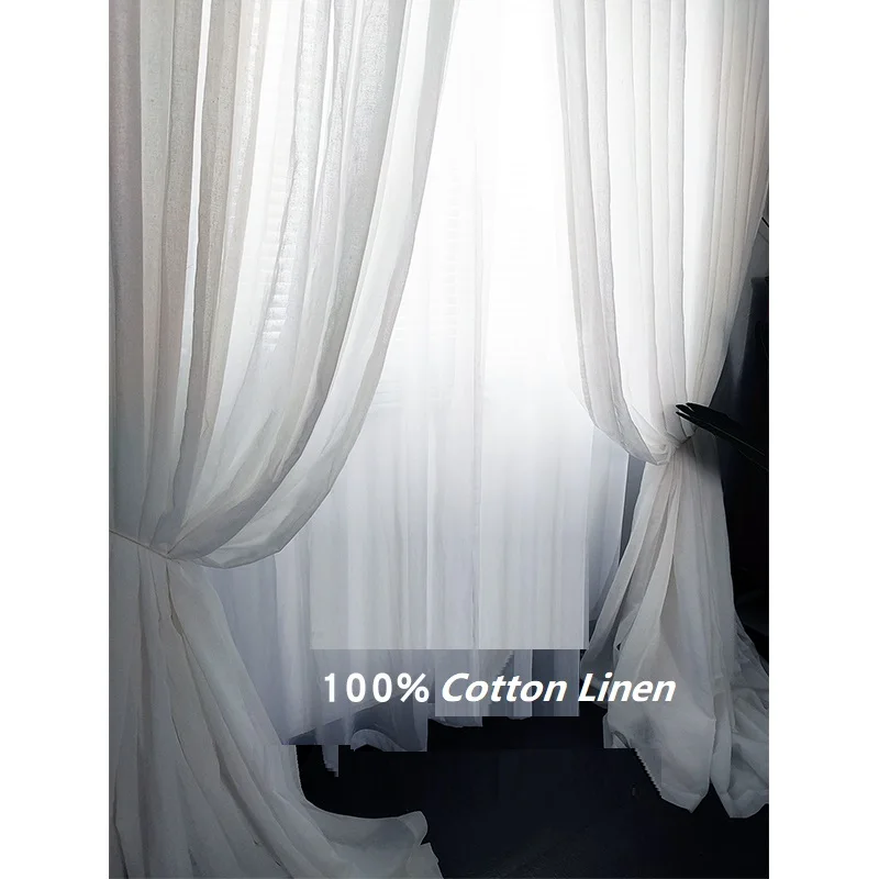 High-end 100% Natural Cotton Linen Solid White Curtains for Living Room Bedroom Eco-friendly Hemp Fabric Window Curtain Drapes
High-end 100% Natural Cotton Linen Solid White Curtains for Living Room Bedroom Eco-friendly Hemp Fabric Window Curtain Drapes
